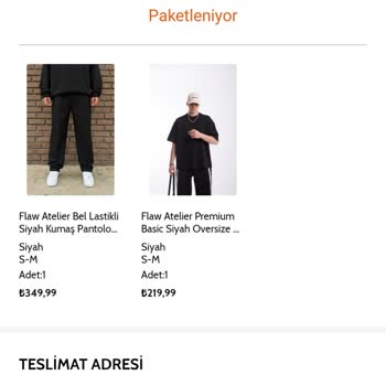 Flaw Wear 5 Gündür Siparişimin Kargolanmaması
