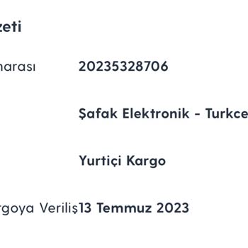 Turkcell Pasaj Ürünü Belirttiği Tarihte Kargolamadı