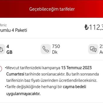 Vodafone Tarife Dayatması Ve Olağanüstü Fiyatları