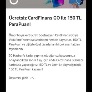 Vodafone Net Vodafone Yanımda Kredi Kartı Başvuru Kampanyası