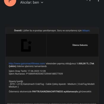 Gainzmach Fitness Aras Kargo'nun Satın Aldığımız Ürünü Teslim Etmemesi