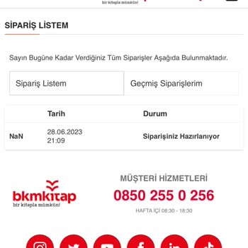 Bkmkitap Sipariş Edilen Kitapların Gelmemesi