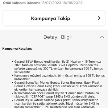 Garanti BBVA Tarafıma Aktarılmayan Kullanımlar Ve Bonuslar!