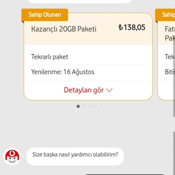 Vodafone Kazançlı 20gb Paket İptali