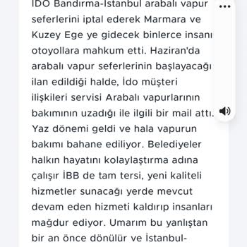 İBB - İstanbul Büyükşehir Belediyesi Arabalı Vapur Seferlerini