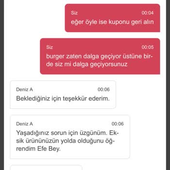 Burger King Ürünün Bayat Gelmesi Ve Değişimin Yapılacak Denilip Yapılmaması