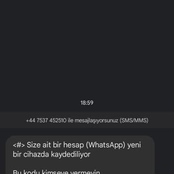 WhatsApp İstek Dışı Doğrulama Kodu