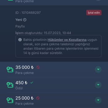 7Slots Para Çekim İşlemi