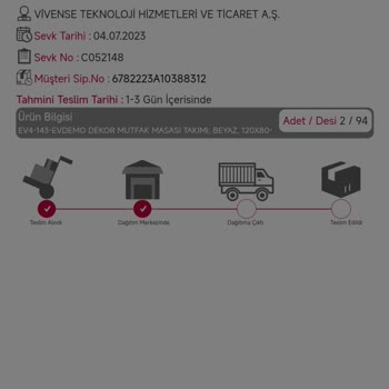 Vivense Ürün Teslimatı 2 Aydır Bekledim, Bekliyorum