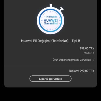 Huawei 1 Ay Sonra Pil Siparişimi İptal Etti.