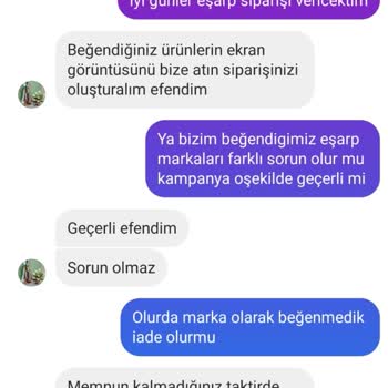 Movenesarp (Instagram) Ücret İadesi Yapılmayan Ürün