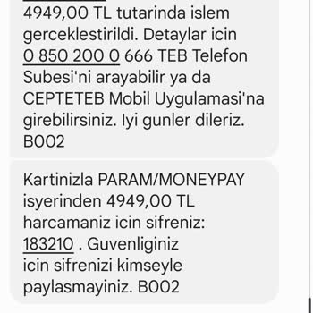 Money Pay Kartımdan Para Çekildi