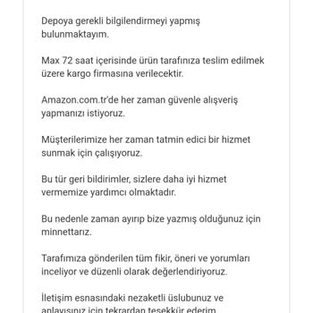 Amazon İade Ve Değişim Yapmadı