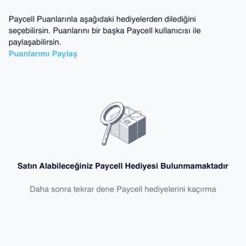 Paycell Hediye Dünyam Hediyeler Gözükmüyor