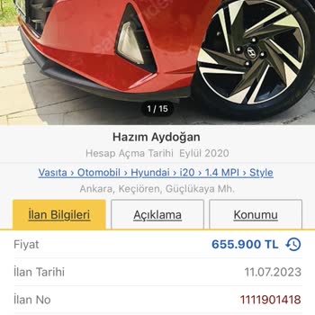 Sahibinden Düşük Fiyat Gösterip Yüksek Rakam İstenen Araç