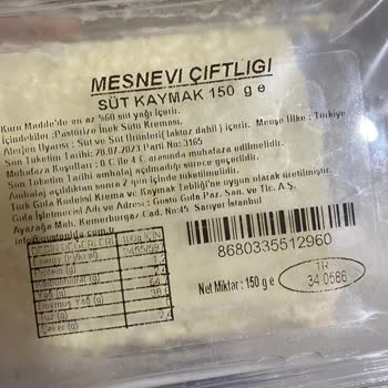 Metro Market Mesnevi Çiftliği Süt Kaymağı