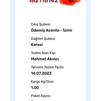 Balıkesir Karesi Şube Sürat Kargo