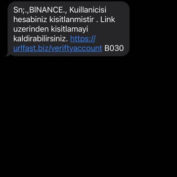 Umrny. Nüfus Binance'den Gelen Mesaj