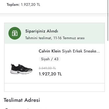 Boyner Ayakkabı Siparişim Gelmedi