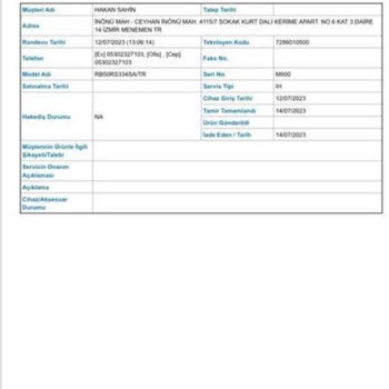 Samsung Satış Sonrası Hizmet Yok