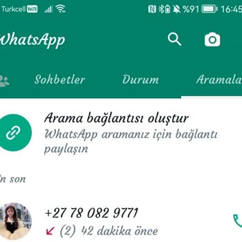WhatsApp'tan Tanımadığım Yurt Dışı Numara Beni Aradı