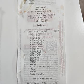 Burger King Forum Trabzon Şubesi Ambalajı Bozuk Gıda