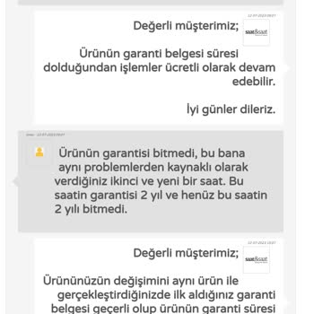 Saat & Saat Arızalı Saatin Tamiri İçin Ücret Talep Edilmesi