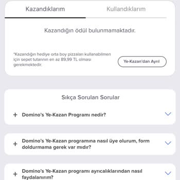 Domino's Pizza Ye Kazan Sipariş İptali