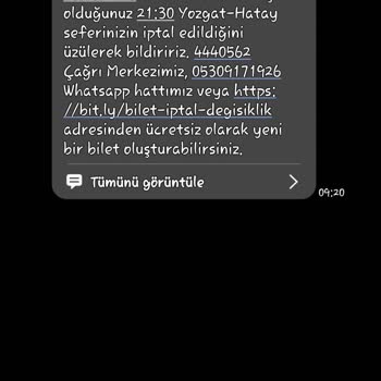 Kamil Koç Seyahat Şirketi Şikayet