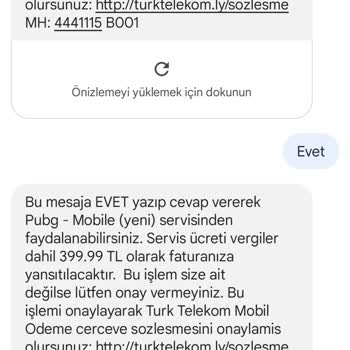 PUBG Mobile Uygulaması Hakkında Yanlışlıkla Yapılan Mobil Ödeme İadesi Talebi