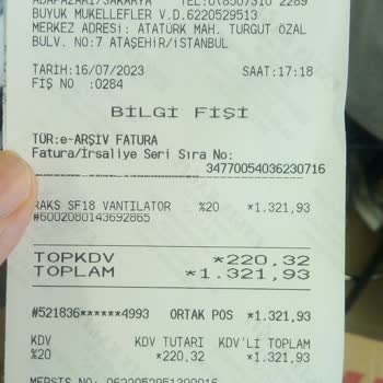 Raks Marka Vantilatör Çalışmıyor Migros!