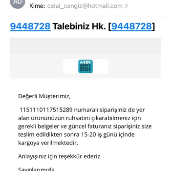 A101 Den Aldığım Motorun Ruhsat Çıkarmam İçin Belgelerini İletmediler