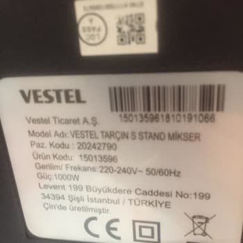 Vestel Tarçın Stand Mikser Çırpıcı Tedariği