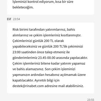 Rinabet Para Çekim Yaptırmaması