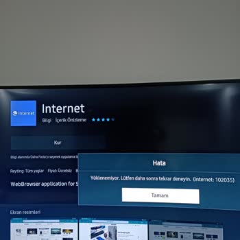 Samsung Curved TV Bağlantı Ve Uygulama Yükleyememe Sıkıntısı