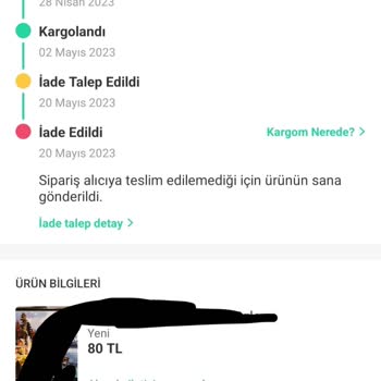 Dolap Siparişin Kargoda Kaybolması Ve 4 Aydır Para İadesi Yapılmaması