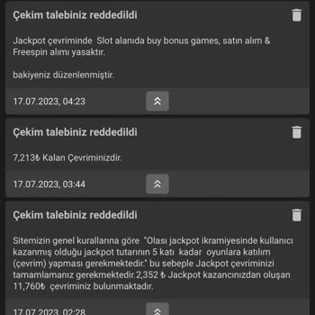 Pashagaming'de Kazandım Ama Çekim Talebi İptal Edildi