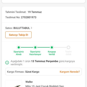 Sürat Kargo Kargom Gelmedi Hiçbir Gelişme Detayı Yok