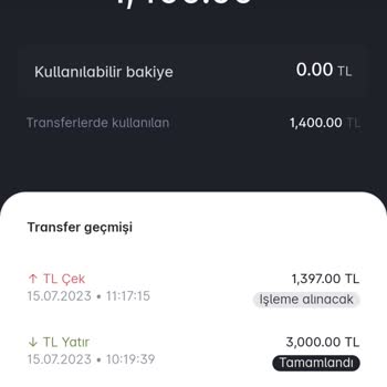 Paribu'dan Tl Çekim