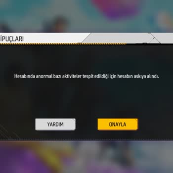 Garena Free Fire Hesabım Durduk Yere Askıya Alındı