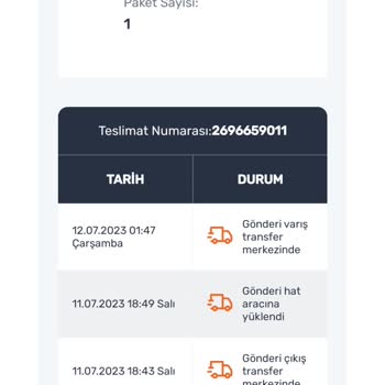 Sürat Kargo Hizmetinden Memnun Kalmadım