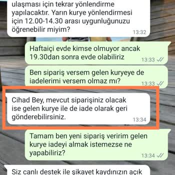 A101 Kapıda İade Ücretim Verilmedi