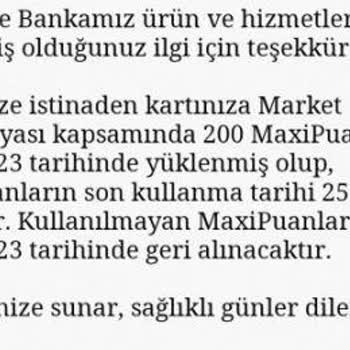İş Bankası Market Alışverişlerinize 200 TL'ye Varan MaxiPuan'ım Verilmedi