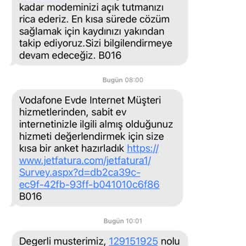 Vodafone Net Yetkili Kişiyle Görüşmek İstiyorum!
