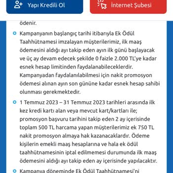 Yapı Ve Kredi Bankası Emekli Maaş Promosyon