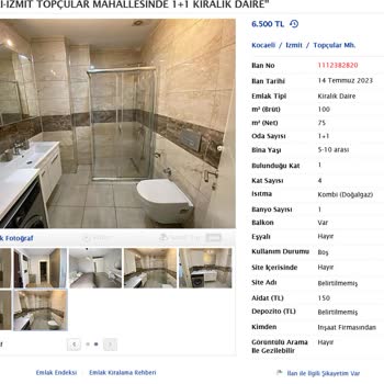 Sahibinden.com Ev Kiralama