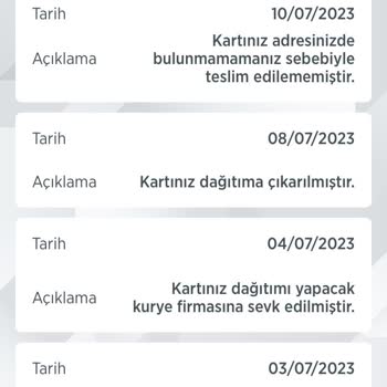 AGT Kurye (aynigunteslim.com) Bankkart Ve Kredi Kartım Ortada Yok