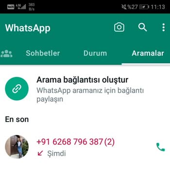 WhatsApp'tan +91 Kodlu Aramalar Alıyorum