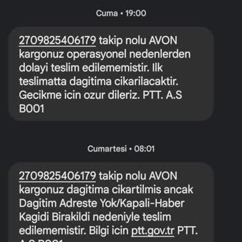 PTT Kargo PTT Şirketi Kargomu Teslim Etmiyor.