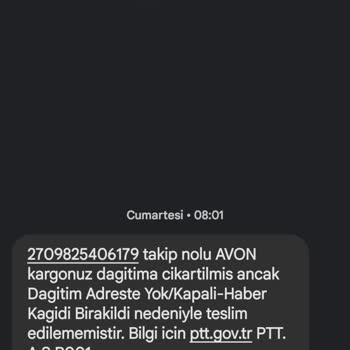PTT Kargo PTT Şirketi Kargomu Teslim Etmiyor.